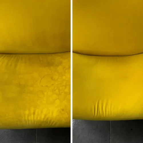 Nettoyage siège jaune taché à Toulouse et alentours – tissu rénové