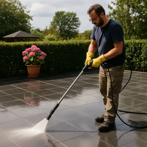 nettoyage terrasses Toulouse et alentours - haute pression pour dalles et carrelages extérieurs